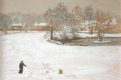 Dog in the snow